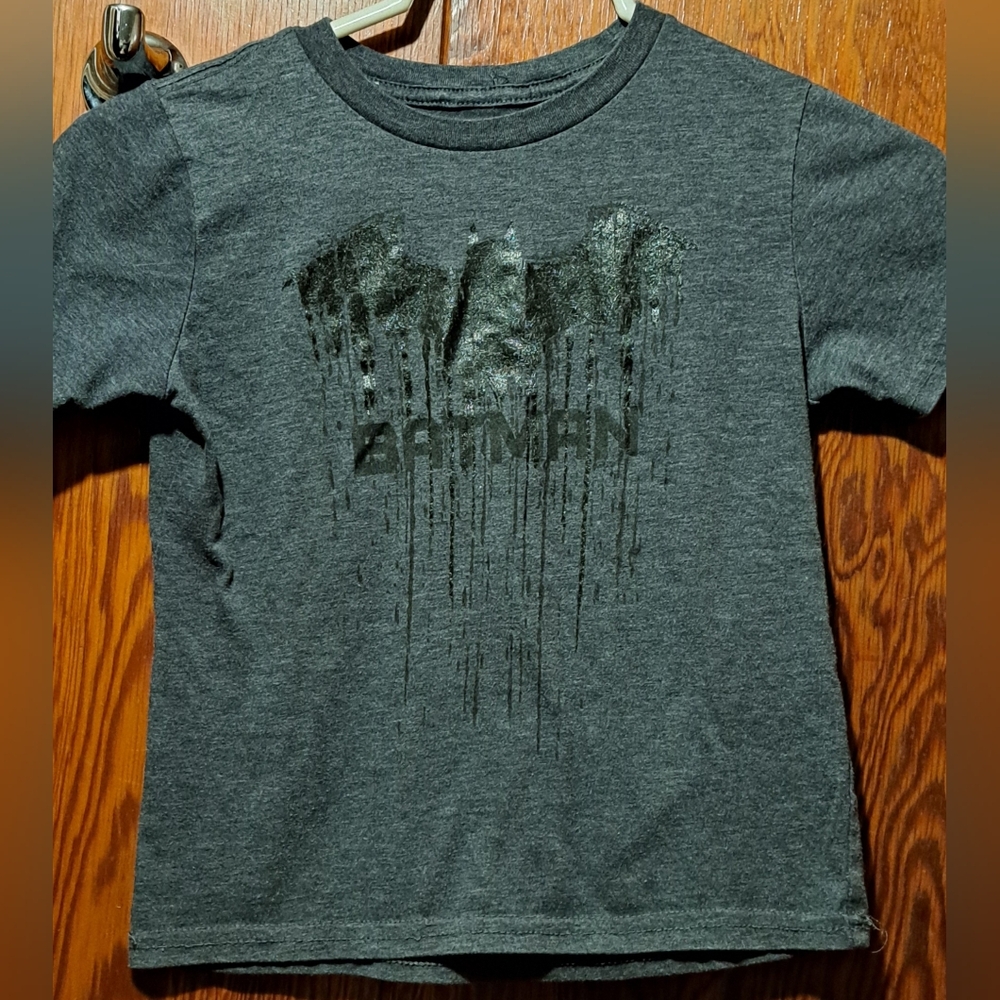 Batman Charcoal Gray Kids Tee